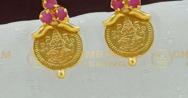 21K Gold Double Coin Earrings – Xina Jewelry