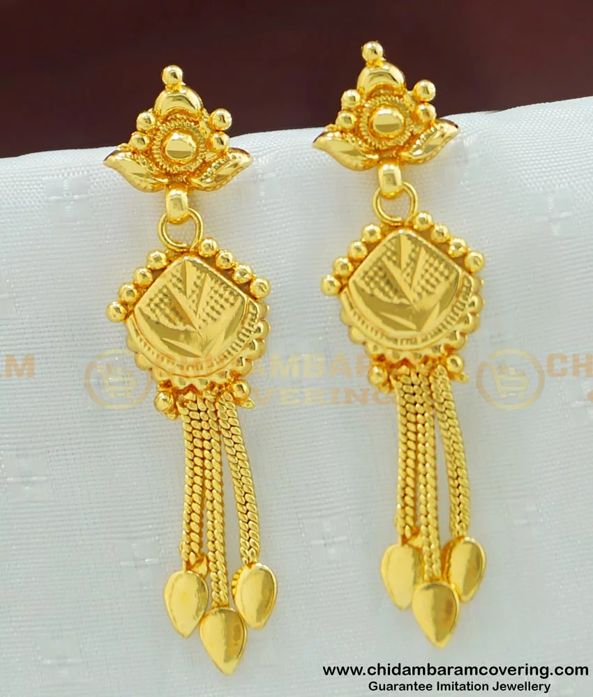 Buy 1 Gram Gold Earrings New Design Flower Model Earrings Online