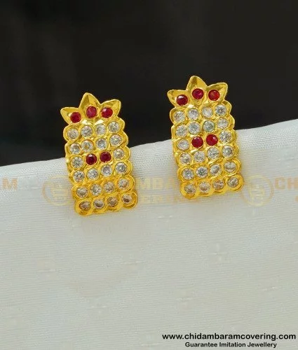 1 to 1.5 grams gold earrings designs || Daily wear earrings collection | Gold  earrings designs, Gold necklace indian bridal jewelry, Earrings collection