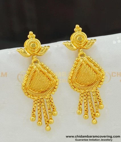 Buy Elegant Flower Model 1 Gram Gold Earrings New Design for Ladies