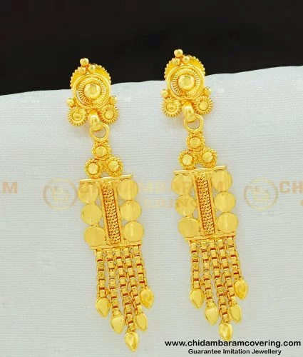 Buy Online Black and Gold colour Drop Design Hanging Earrings for Girls and  Women – One Stop Fashion