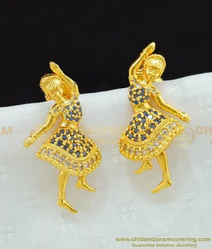 Flipkart.com - Buy manohar Gold plated Golden Jhumka/jhumki earring Gold  Design (MG406 J) Brass Jhumki Earring Online at Best Prices in India