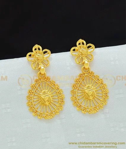 Buy Cute Small Size Light Weight Daily Wear Gold Design Earring for Girls