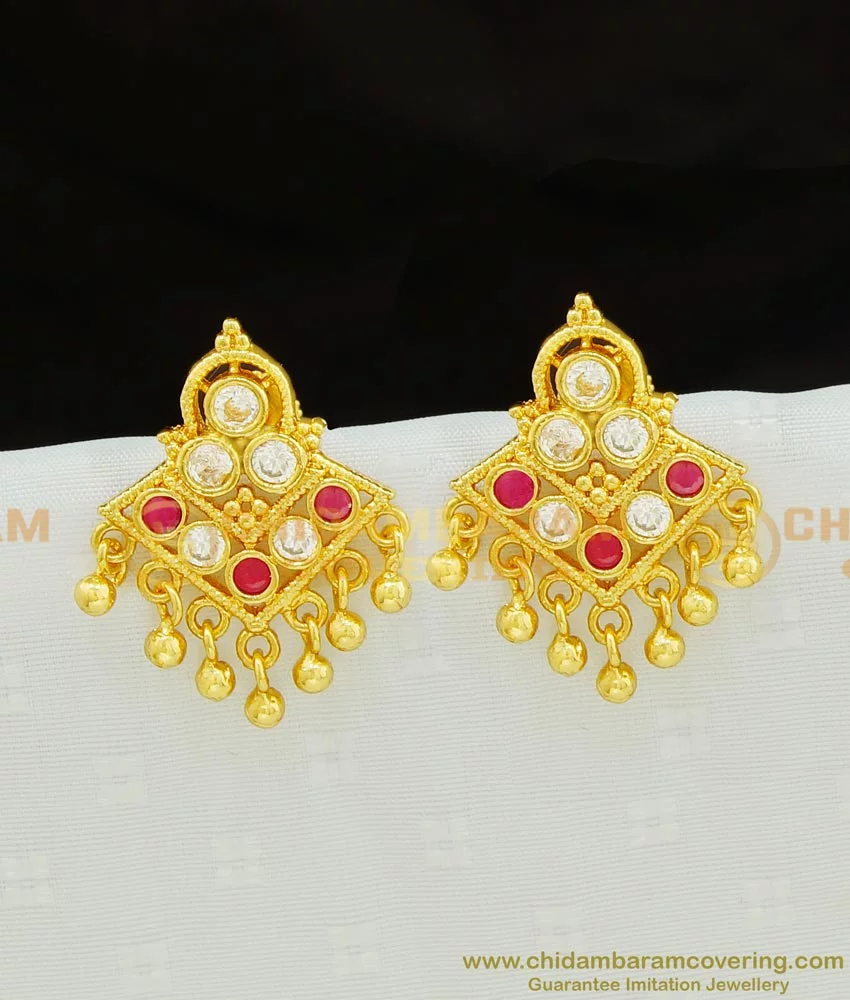 MATTE FINISH PEACOCK EARRINGS UCNEW2887  Urshi Collections
