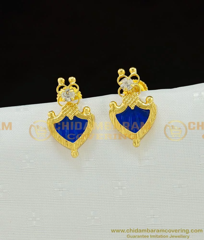 Stylish Single Ruby Stone Gold Jhumki Earring ER3570