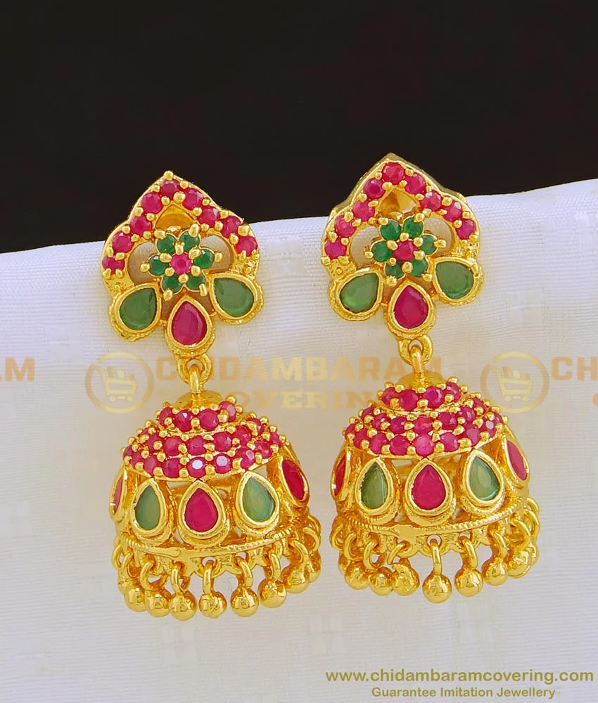 Stone Studded Partywear Black Heavy Earrings – Priyaasi