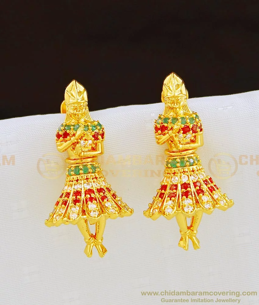 Buy Mehpriye Gold Plated Black Drop Earrings for Women and Girls Dancing  Doll Earring Fashion, Butta Bomma Design Jewellery (Golden and Black) at  Amazon.in