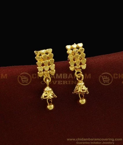 Pin by uma k on peddamma ear rings | Gold earrings designs, Gold earrings  models, Gold jewellery design necklaces