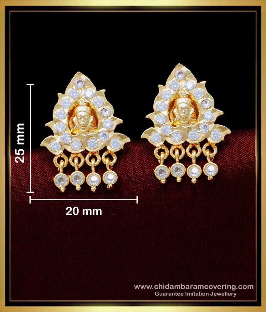 Flipkart.com - Buy Anujeet Fashion Hub Gold Plated Covering 5 metal Impon  AD Stone Floral Stud Earrings For Women/Girls Copper Stud Earring Online at  Best Prices in India