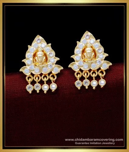 PRIYAASI Silver Plated Artificial Stone Earrings – That Jewelry Store