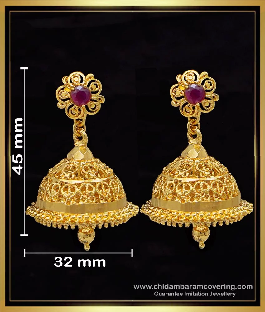 Flipkart.com - Buy SSFJ 1 Gram Micro gold plated jimikki Earring for  women's & girls Copper Jhumki Earring Online at Best Prices in India