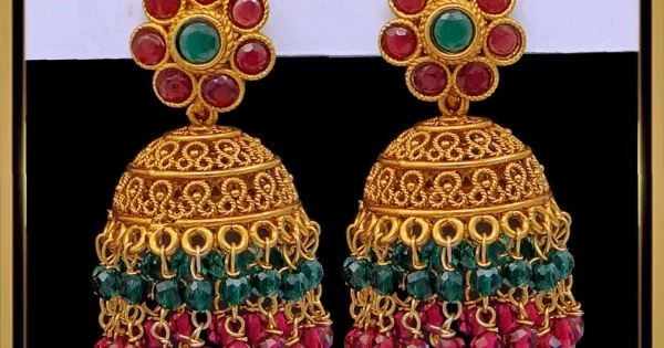 Gold Ladies Forming Jhumka Earring at Best Price in Mumbai | Alex Jewellery  Pvt Ltd