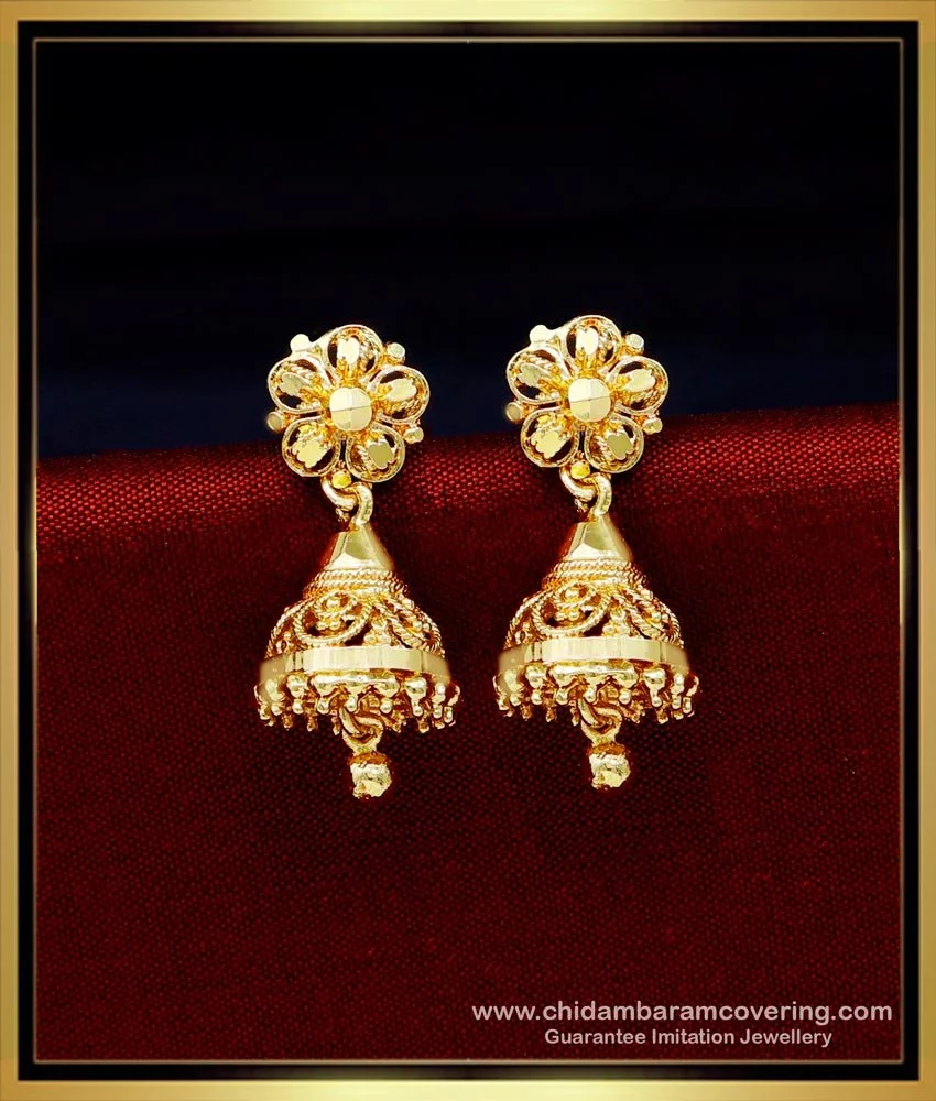 Gold earring.... | Gold earrings models, Gold jewellery design necklaces,  Jewelry online shopping