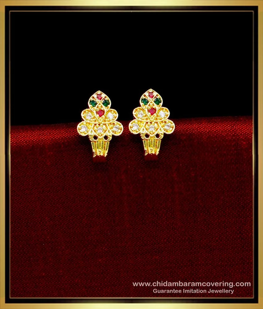 Buy Ravishing Peacock Multi Stone Gold Earrings |GRT Jewellers