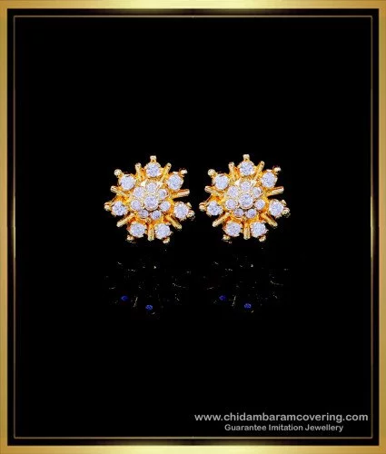 Exclusive 1 gram gold Earrings Collection Price : 1200 | 1 gram gold  jewellery, Gold earrings wedding, Gold earrings indian