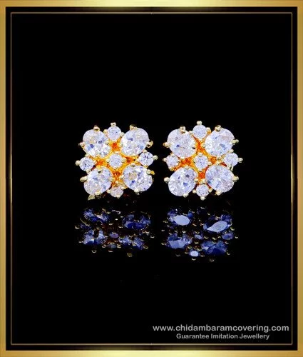 American Diamond Stud Earring for Women by Niscka-Anniversary Gift