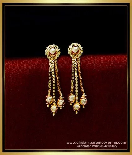 Daily Wear 1 Gram Gold Earrings Designs With Price | Earrings