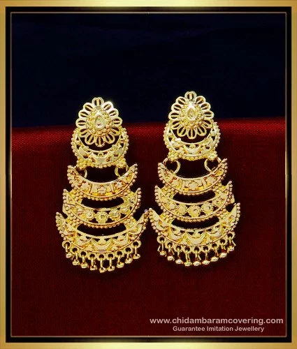 Pretty Stone Studded Pearl Hang Earring - Chandrani Pearls