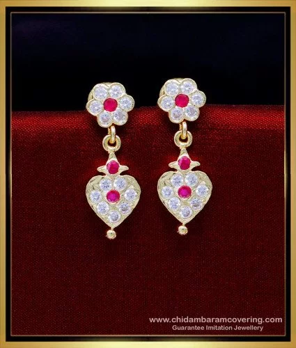 High Quality Gold Plated Pink And Green Color Ruby Stones Lakshmi