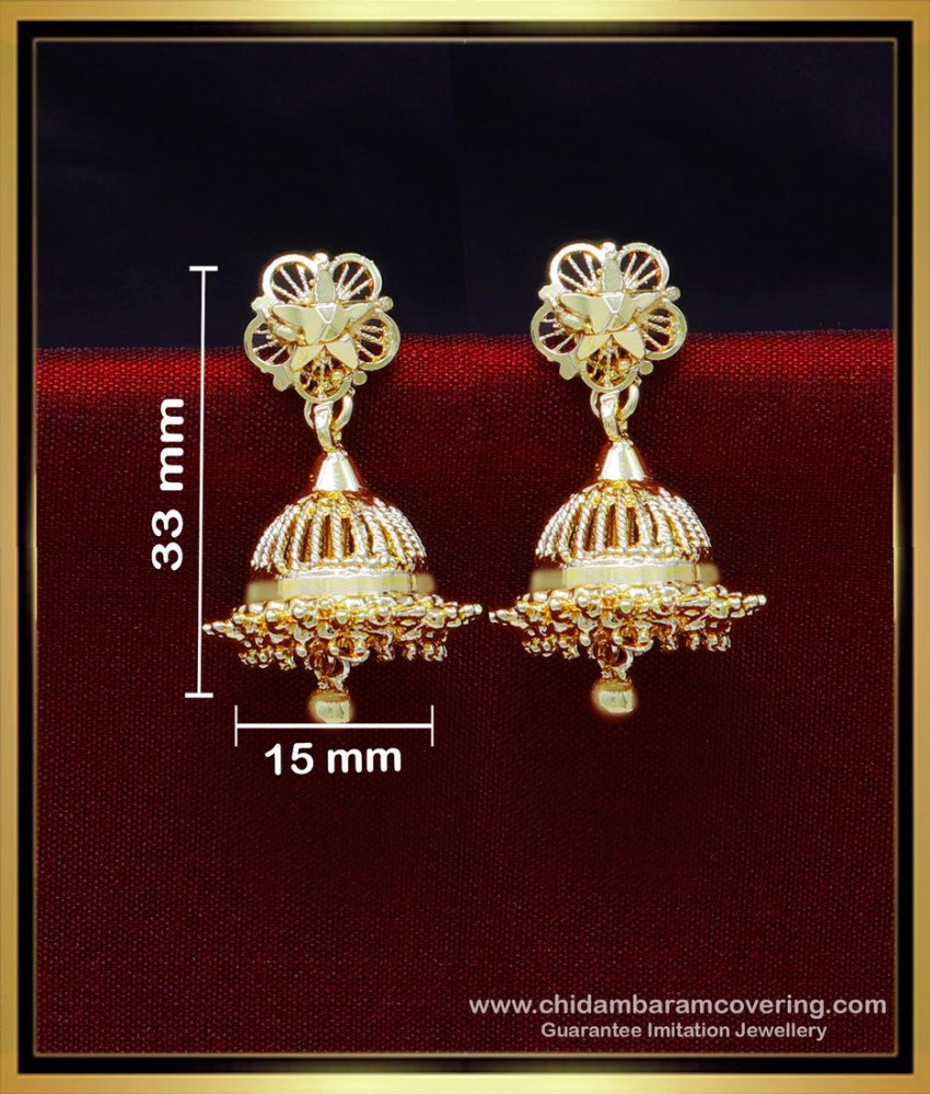 gold plated jhumkas, yellow gold jhumka design, gold jhumka design latest, gold jhumka design with price, jhumka design gold earrings, jhumka earrings gold designs, gold buttalu earrings designs, jhumka latest design of gold earrings, new design of gold jhumka