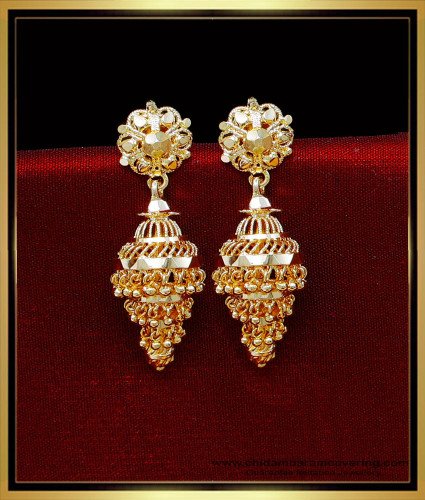 ERG2035 - Gold Plated New Design Gold Layered Jhumkas for Women
