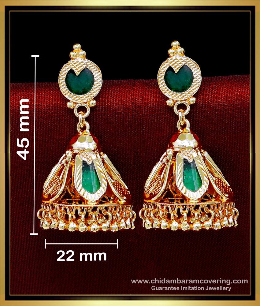 Palakka Earrings Jhumka for Women