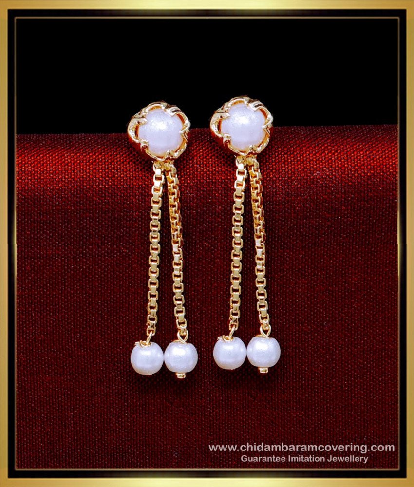 pearl dangle earrings