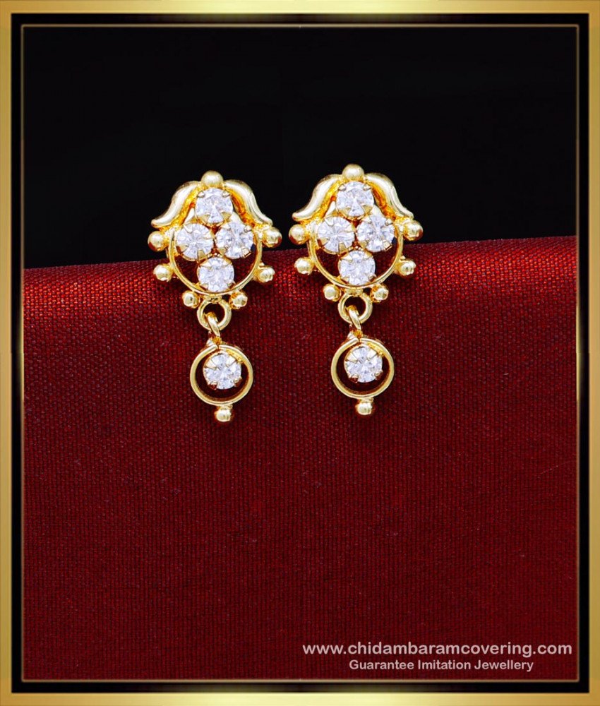 earring stud design gold