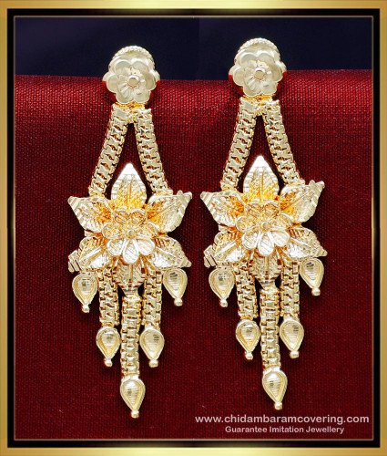 ERG2182 - New Flower Model Gold Plated Earrings for Women