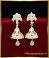 stone jhumka earrings gold