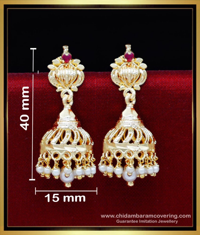 pearl jhumkas gold designs