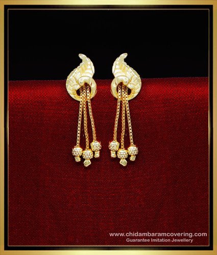 ERG2237 - Peacock Model Daily Use 2 Gram Gold Earrings New Design