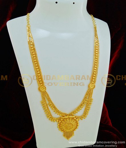 CHN041-LG - 30 inches Long Rettai Vadam Glass Cutting Chain With Flower ...