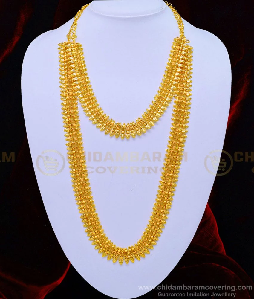 Buy Stunning Gold Kerala Wedding Jewellery Long Haram with Necklace ...