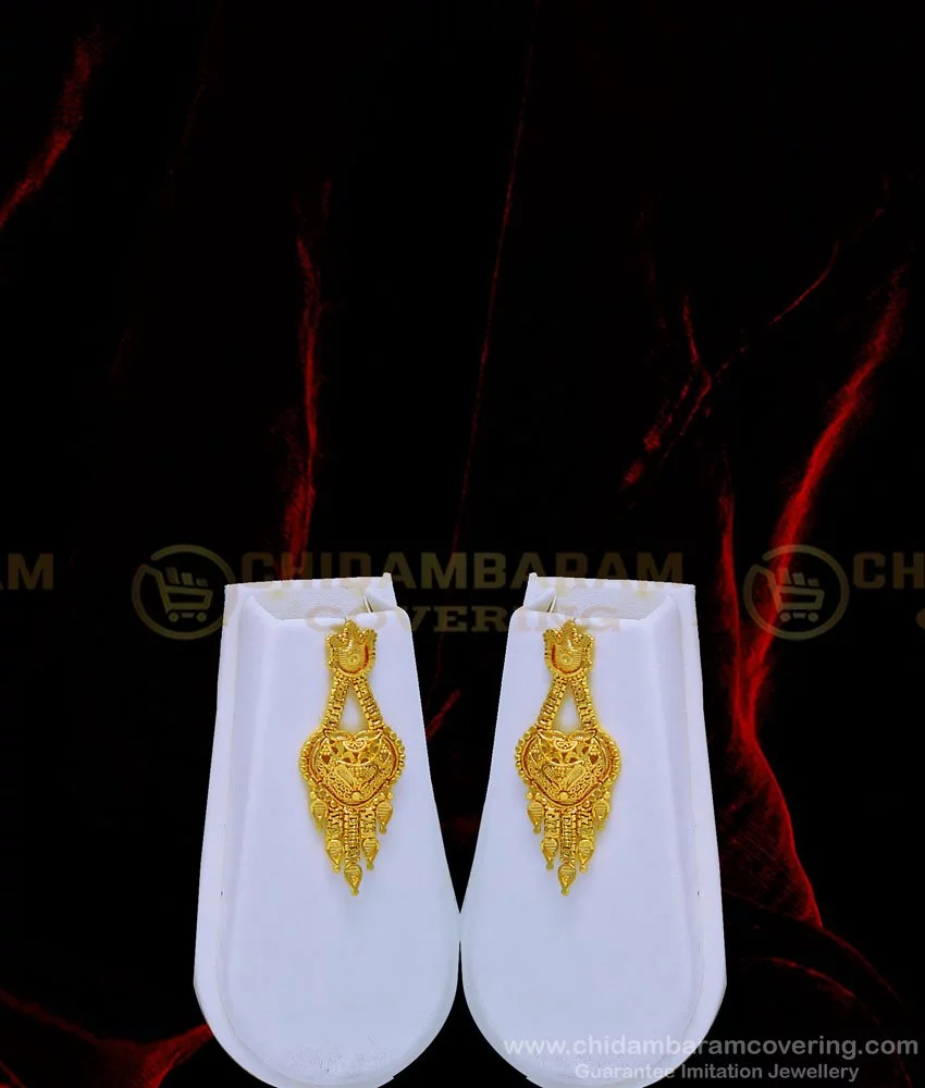 Mesmerising Traditional squre Design 22K Gold earrings – atjewels.in