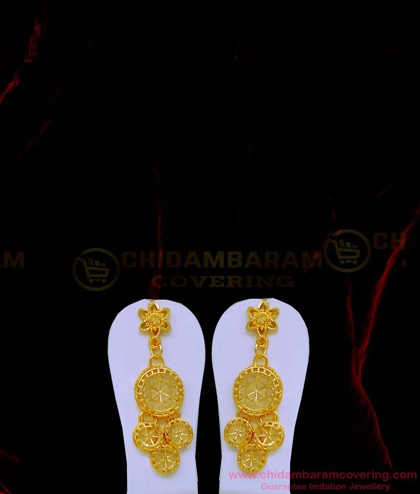 Traditional Ensemble Gold Jhumka Earrings