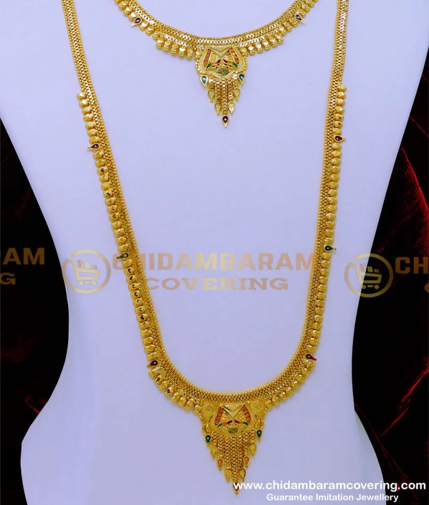 40 gram gold long deals necklace sets