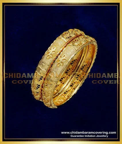 Gold daily online wear bangles designs