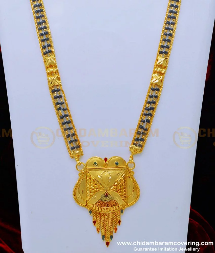 Long Mangalsutra for Women Latest Design Gold Brass Mangalsutra