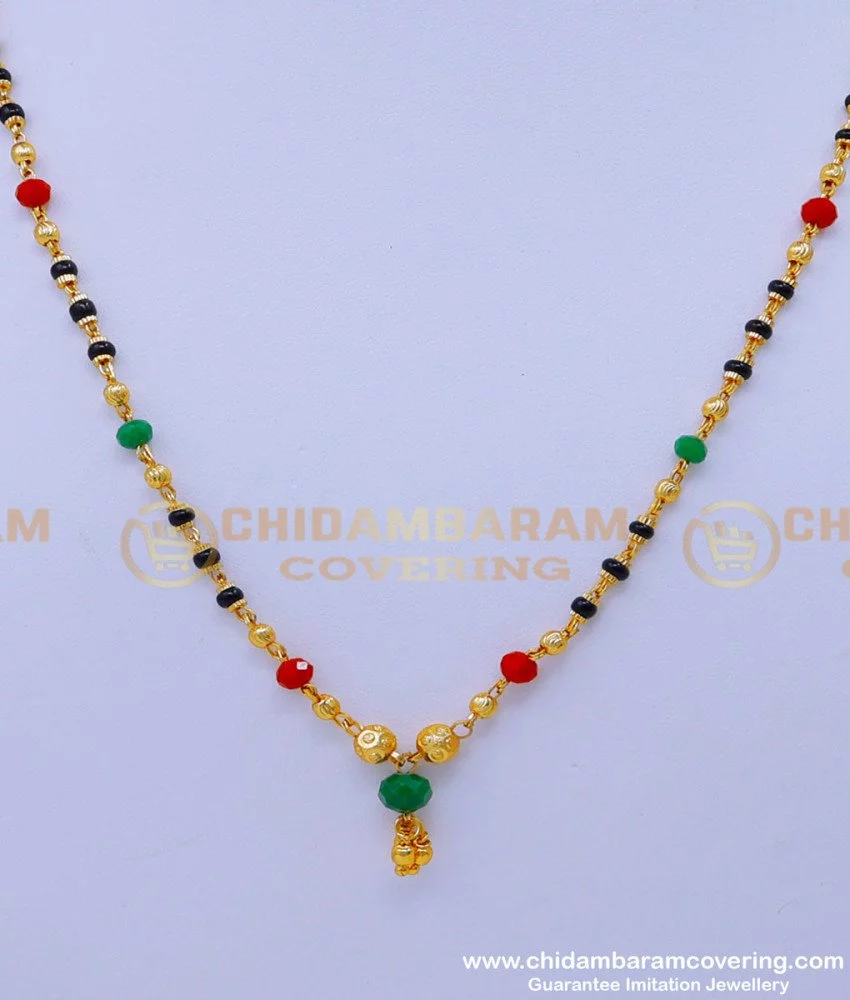 Simple black deals beads chain designs