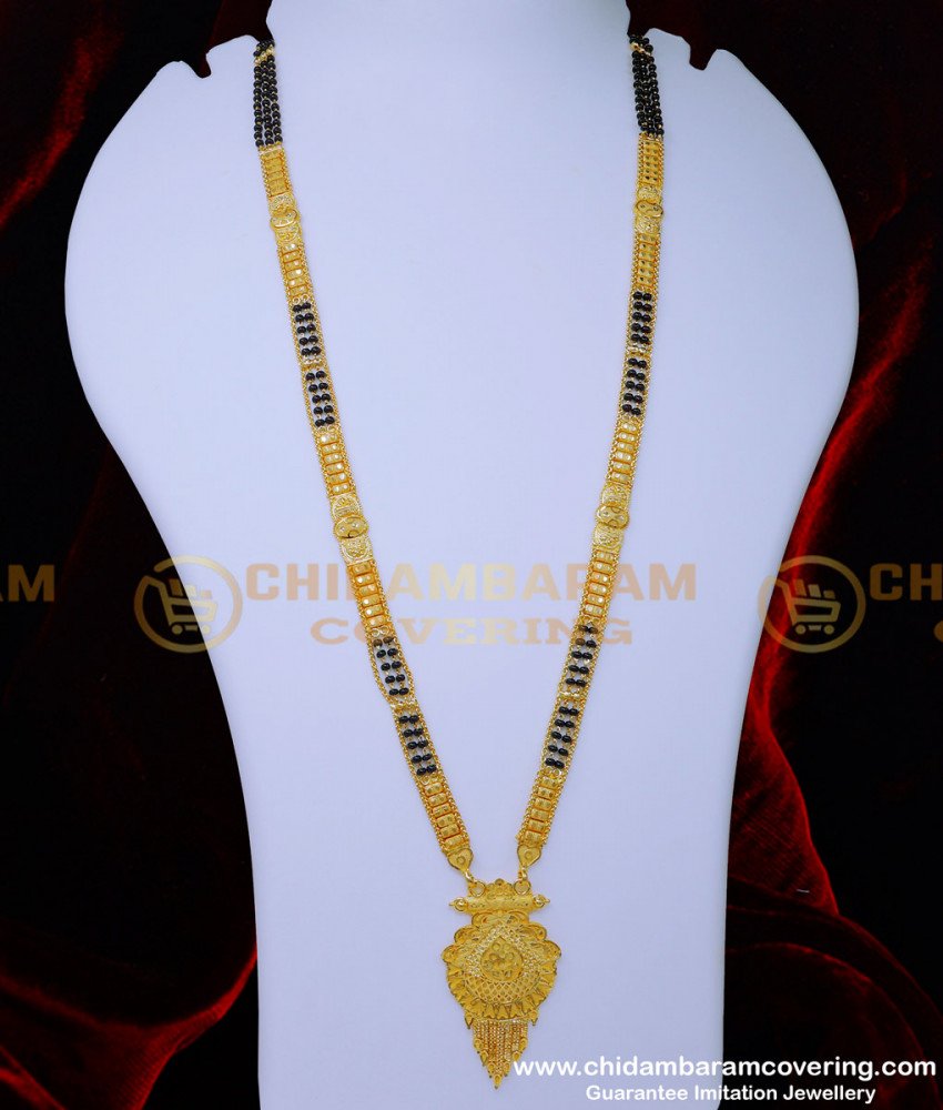 nallapusalu new models, black beads mangalsutra designs, black beads mangalsutra chain, long mangalsutra new design, nallapusalu designs gold long, modern long nallapusalu designs, trendy nallapusalu designs, mangalsutra design with chain