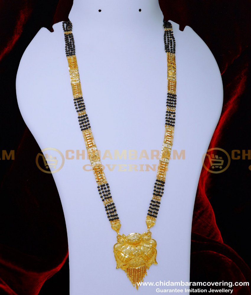 nallapusalu new models, black beads mangalsutra designs, black beads mangalsutra chain, long mangalsutra new design, nallapusalu designs gold long, modern long nallapusalu designs, trendy nallapusalu designs, mangalsutra design with chain