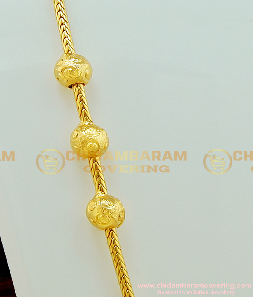 Buy Gold Look Plain Ball New Model Mugappu Thali Chain Design for Women