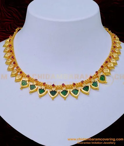 Gold and Green Color Combo Kundan Filgiri Work Choker Necklace Set wit –  ShopBollyWear.Com