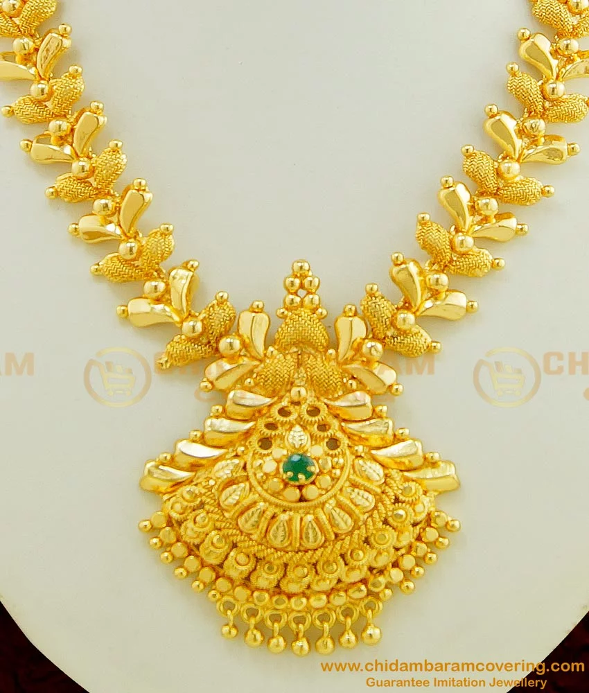 Buy Elegant Modern Gold Necklace Design Single Emerald Stone ...