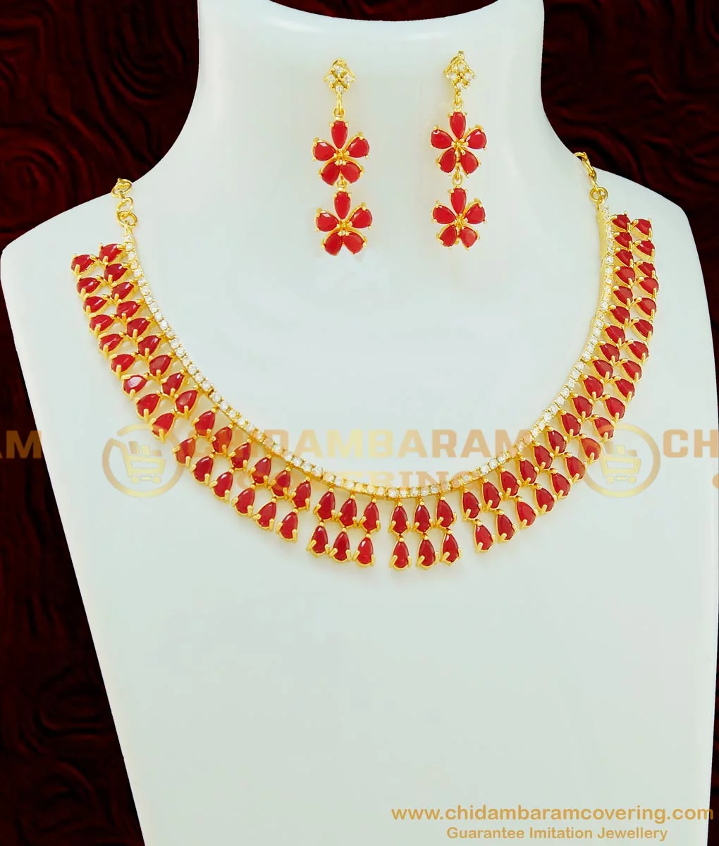 Ruby stone deals necklace price