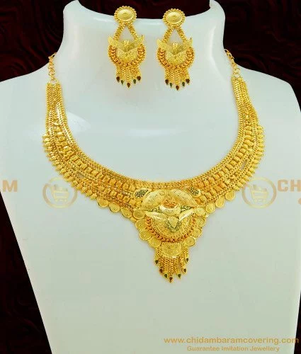 Gold Necklace Set With Earrings | Gold Necklace Set With Price & Weight -  YouTube