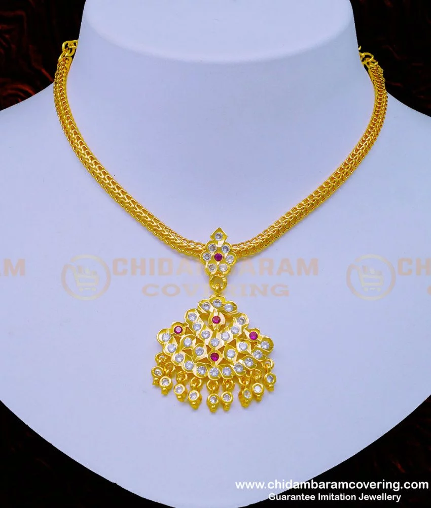 Buy South Indian Jewellery Impon Attigai Necklace Design for Women