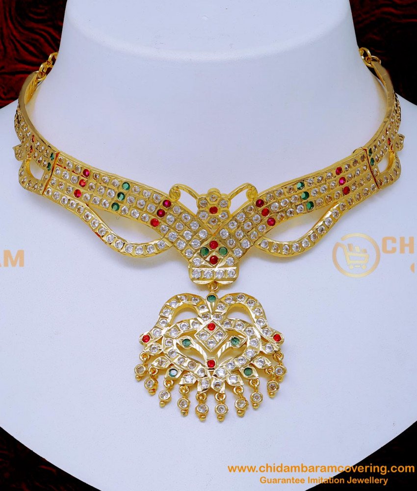 Aimpon Necklace, Impon Necklace, Panchaloha Necklace design, Five Metals Necklace, impon chain, ayimpon, aimpon, aimpon, impon chain, necklace, impon, panchadhatu jewellery,  impon jewellery online shopping, impon jewellery online shopping in India