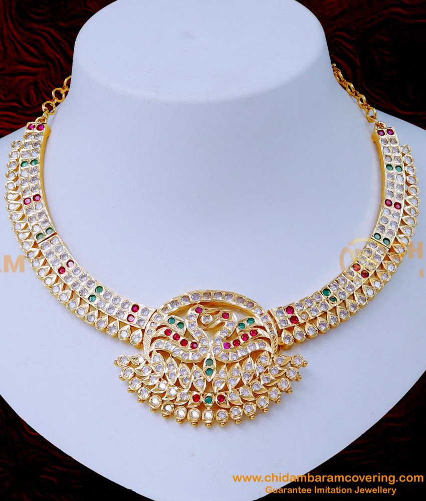 Aimpon Necklace, Impon Necklace, Panchaloha Necklace design, Five Metals Necklace, impon chain, ayimpon, aimpon, aimpon, impon chain, necklace, impon, panchadhatu jewellery,  impon jewellery online shopping, impon jewellery online shopping in India